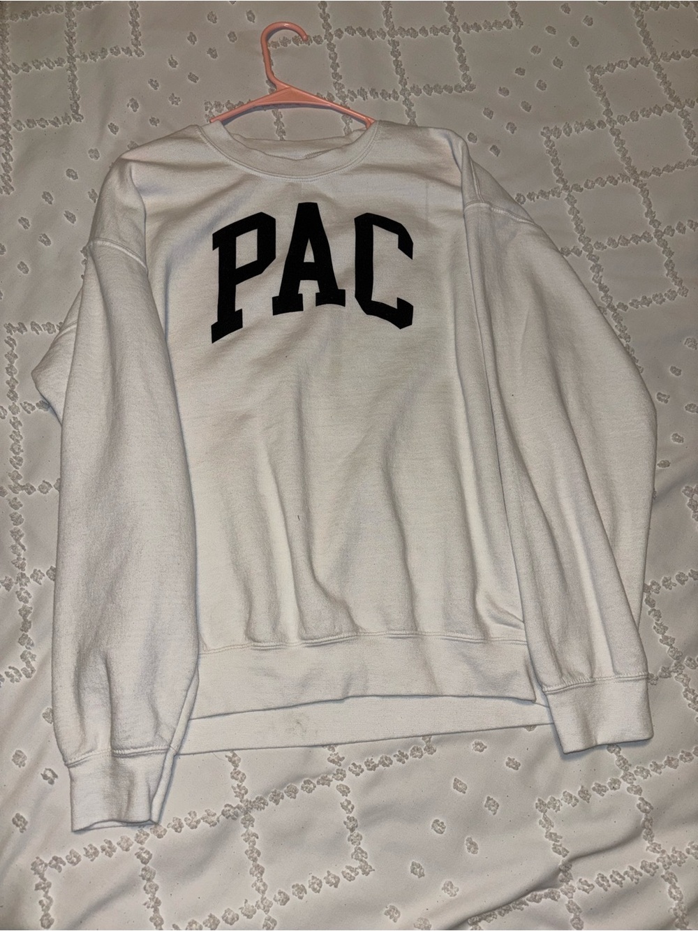 PAC Logo Sweatshirt in White Size Large